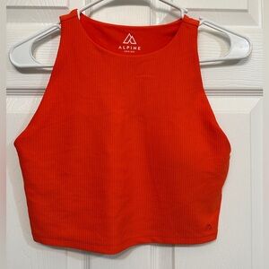 Alpine Design Womens Orange Tank Top Ribbed